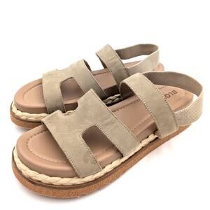 Blondo Fernanda Slingback Platform Sandal Women's Sand Tan Size US10M EU41